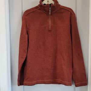 Bass Men's Rust Zip-Up Sweater